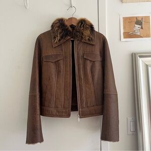 genuine shearling leather jacket